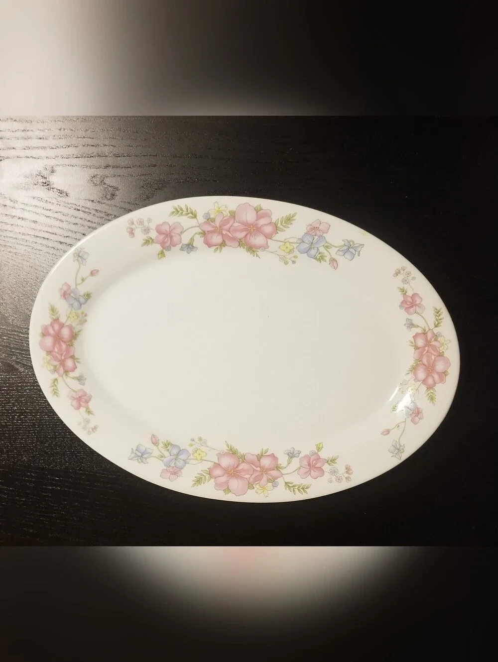 Vintage Floral Serving Platter Imported By McCory's Stores